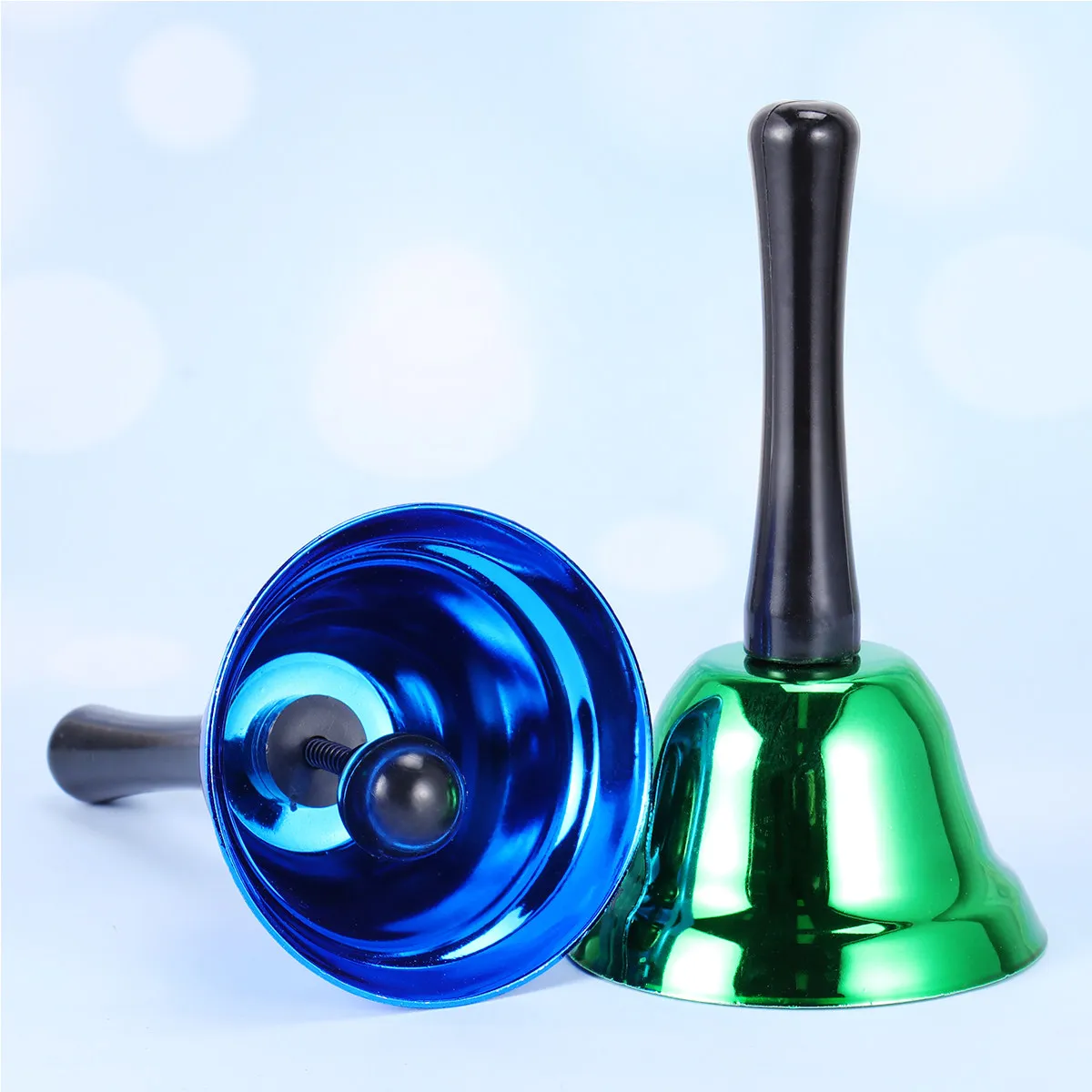 2Pcs 75Mm Premium Metal Ring Bell Handheld Ring Bell Loud Clear Sound Easy Grip Comfortable Handle for Classroom Holiday Events