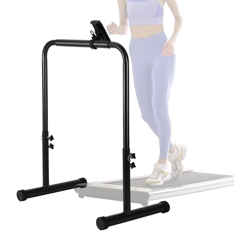 Treadmill with mobile phone holder indoor horizontal bar adjustable fitness yoga wide handle