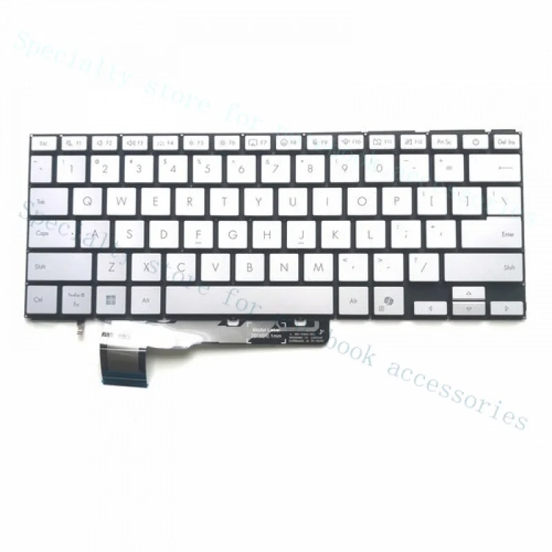 

A++ New US Backlit Keyboard Silver for ASUS Zenbook A14 UX3407 UX3407Q Laptop