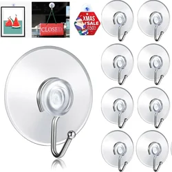 10/20Pcs Suction CupsSuckers Glass Window Wall Hook Hanger Kitchen Bathroom Cup Hooks Clothing Coat Hat Key Suction Hook Hanger