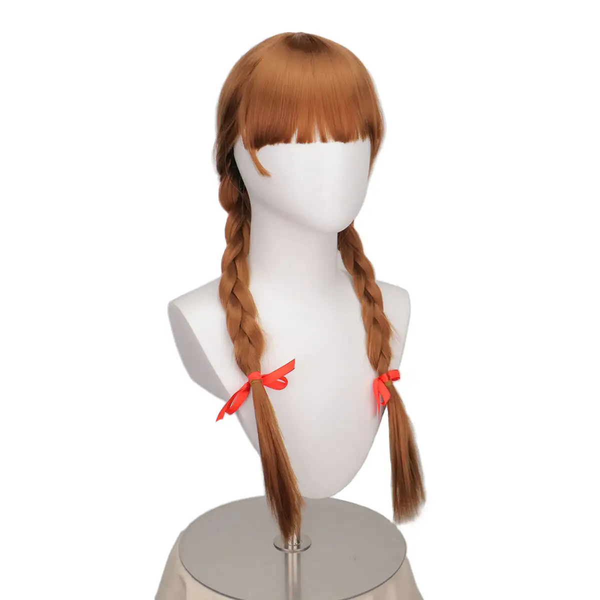 Doll Annabelle Cosplay Wig Long Brown Braided Heat Resistant Synthetic Hair Role Play Wigs view 2