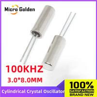 (10pcs) 100KHZ 100K 100.000KHZ Cylindrical Crystal Oscillator 206 2x6MM 2.0*6.0mm DIP2 Quartz Crystal Resonator Column