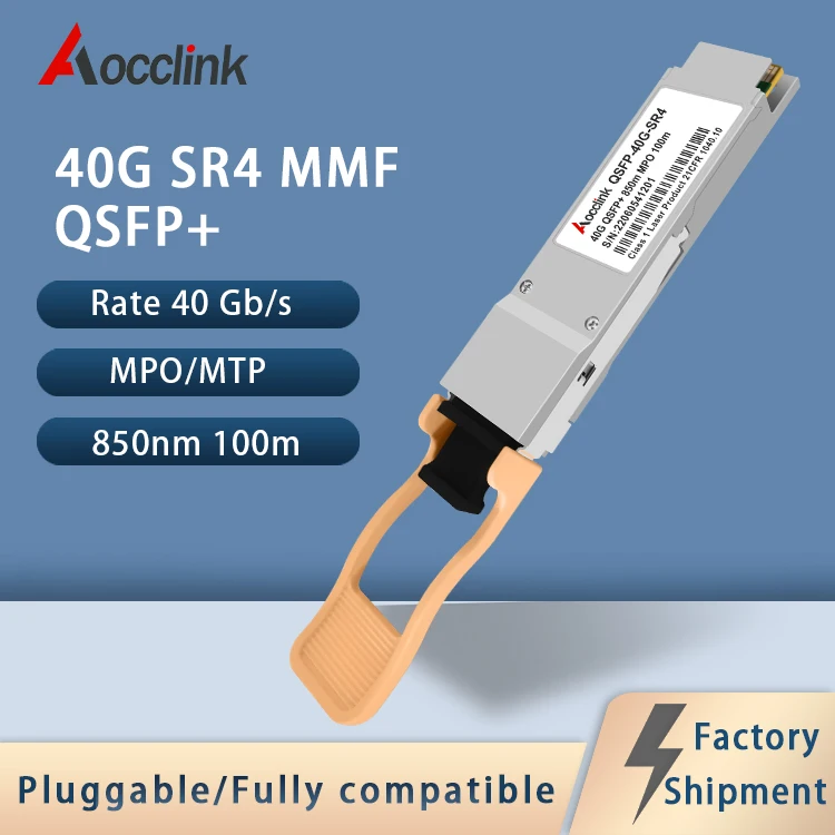 40G  SR4  850nm Qsfp+ MPO  100M,MTP Multi-mode  Optical  Transceiver Module; For Ethernet Cisco JUNIPER Switch