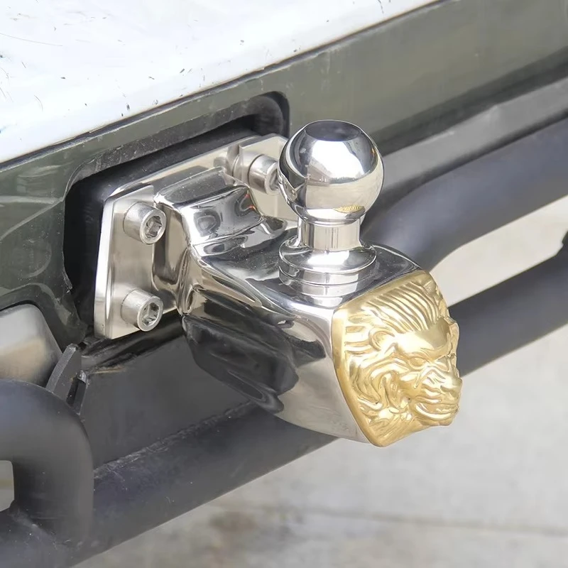 Large Stainless Steel Tow Hook with Dragon Mask Patrol RV Yacht Tow Hook for Strong Towing Force Trailer Parts & Accessories view 4