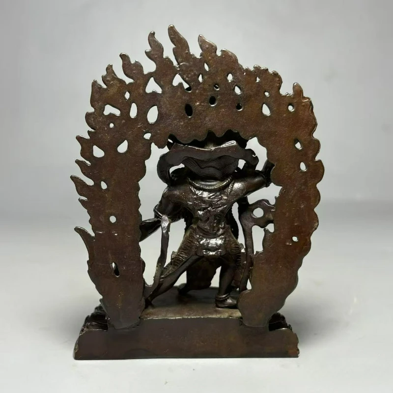Imitation Copper Nepal Tantra Black Sky Vajrapani Bodhisattva Retro Buddha Statue Home Feng Shui Crafts Ornaments