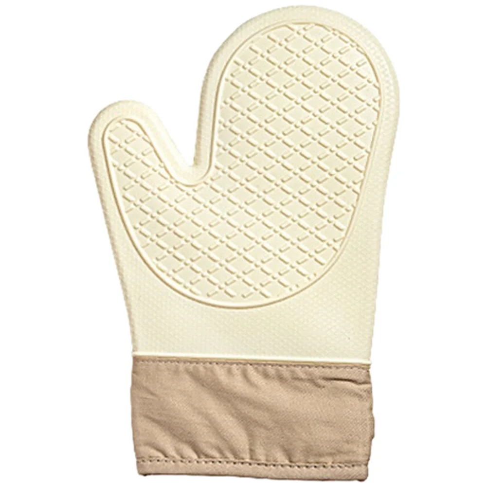 High Temperature Resistant Silicone Oven Gloves for Cooking Baking and Food Service Tasks Lightweight and Easy to Clean Design