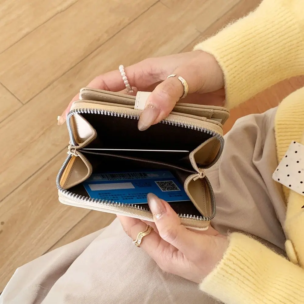 

Portable Embroidery Dachshund Dog Wallet PU Leather Multiple Card Sausage Dog Patterned Card Bag Cute Fashion Three Fold Wallet