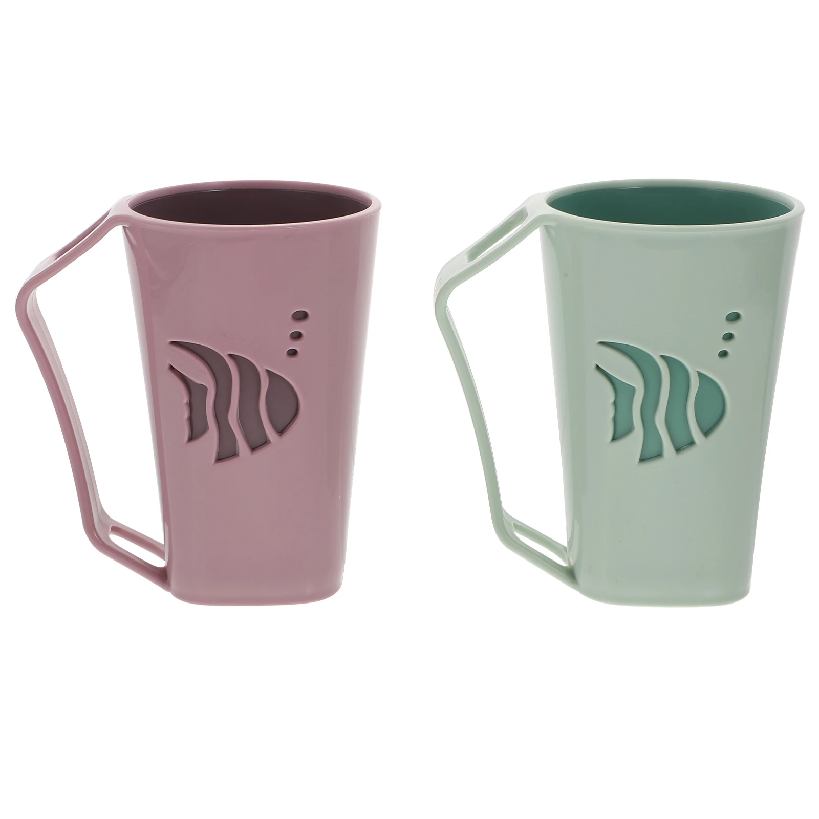 

2 pcs Reusable Bathroom Cups Lightweight Tooth Brushing Cups Practical Gargle Mugs For Travel Camping Household Storage