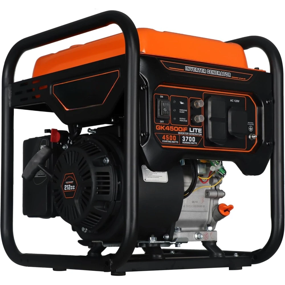 

4500 Watt Open Frame Inverter Generator 30 Amp Pure Sine Wave Noise Reduced 50% 55lbs EPA complied Gas Powered