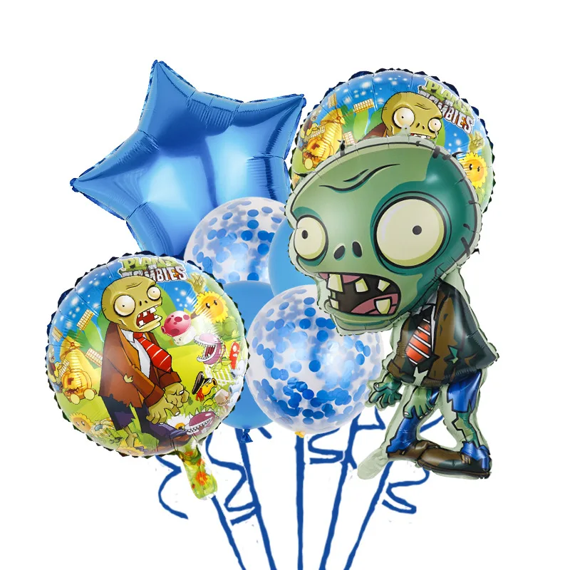 Plants vs. Zombies Package Children's birthday party decoration aluminum balloon set