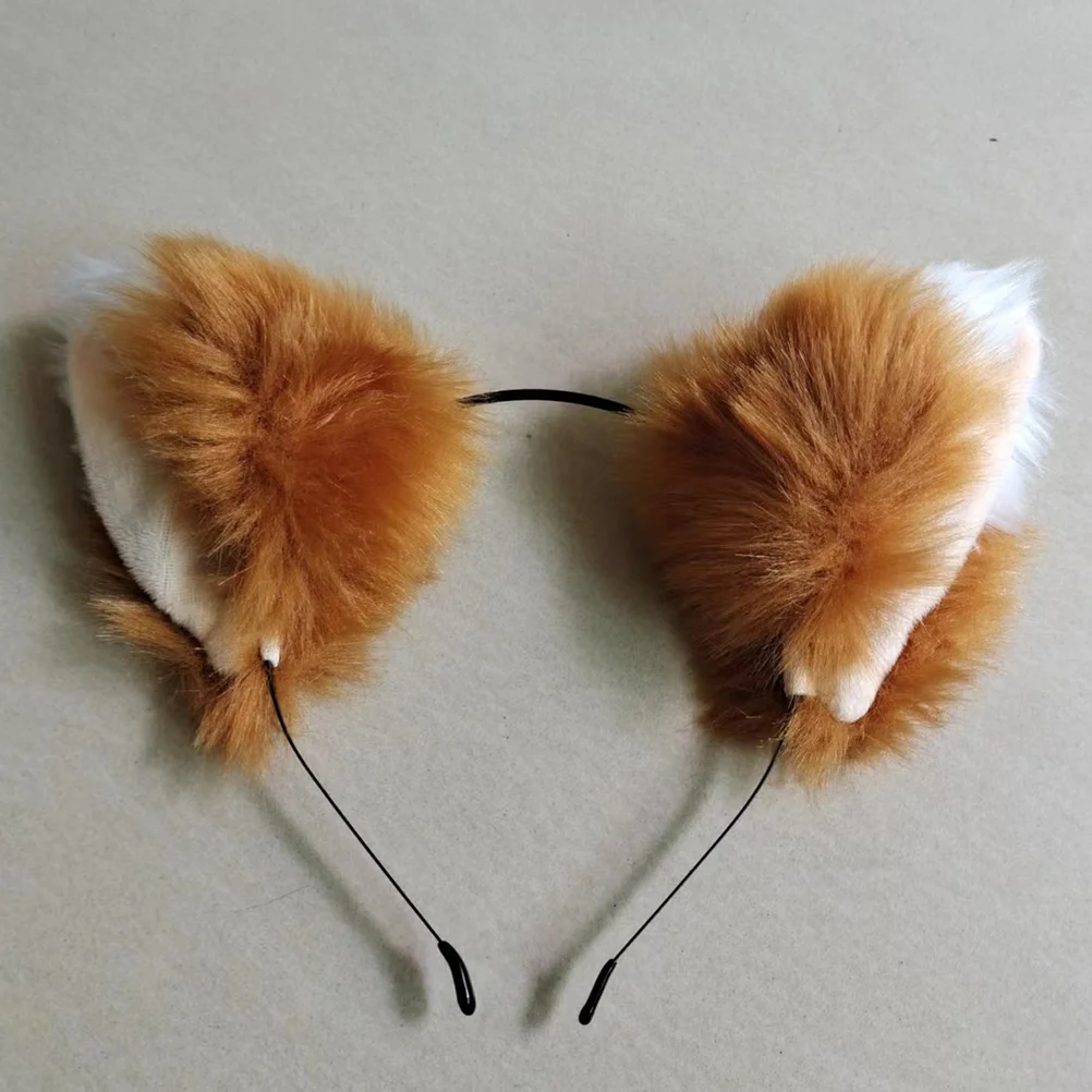 Diadema peluda con orejas de gato, diadema con orejas de animales, accesorio de Cosplay, accesorio femenino elegante para fiesta de Halloween