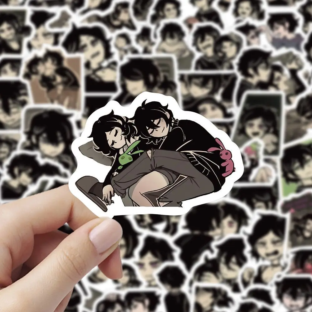 100pcs/set Anime The Coffin of Andy and Leyley Stickers Andrew Ashley Horror Game Character Cartoon DIY Stickers image 4