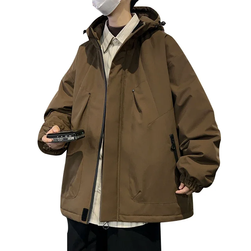Herbst Winter Casual Baumwolle Jacke für Männer M-8XL Mode Qualität Warme Männliche Mantel Outdoor Winddicht Männer Parkas mit Kapuze Neue