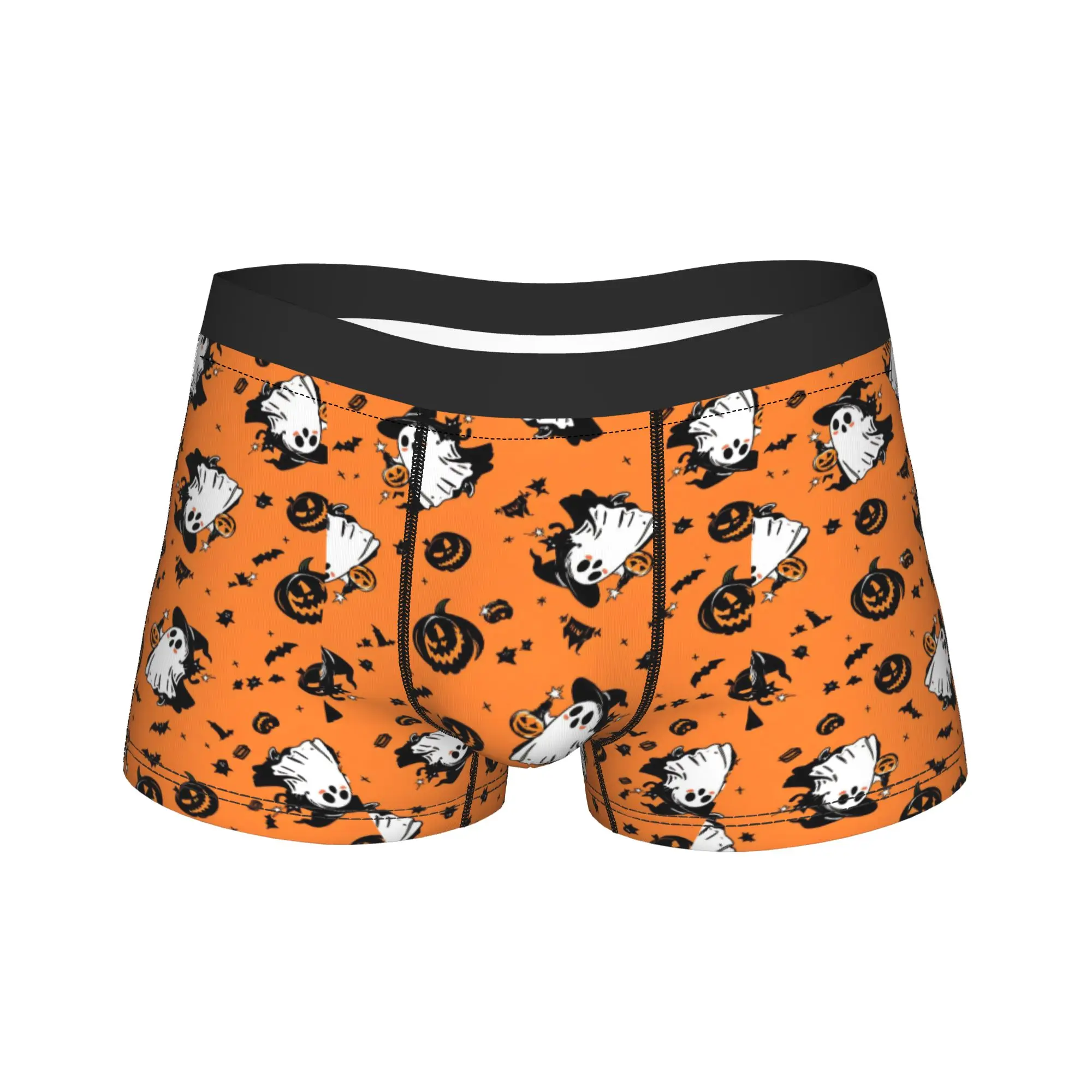 Halloween Ghost Pumpkin Spooky Trick Or Treat Witch Boxers Humor Underwear  Boxer Shorts Gag Gift For Man