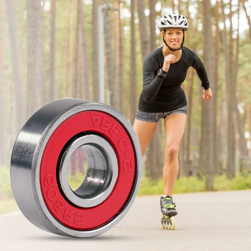 10pcs Ball Bearings 8x22x7mm 608rs ABEC-9 Miniature Bearings Deep Groove Inline Roller Skate Bearing Carbon Steel for Skateboard