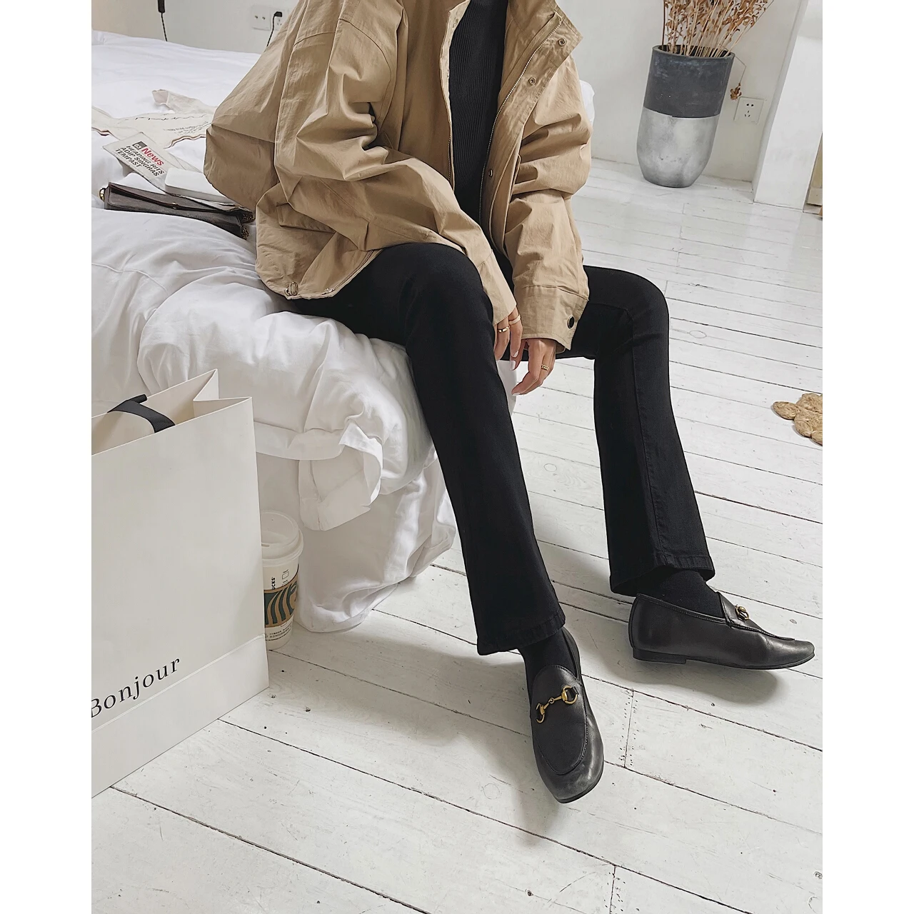 

High Waist Straight Leg Bla Jeans Women's Spring Autumn Winter New Sle Small Size Tight Fit Denim Pants High Waist