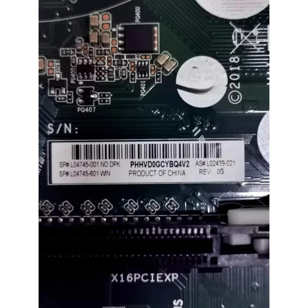 For HP ProDesk 400 G5 MT main board L04745-001/601 L02439-021   (Shop No.: 0276)