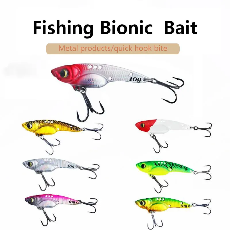 

7PCS Fishing Equipment Bionic Fish Bait Fishing Lure 55mm 10g Jerkbait Vibration Crankbait Bass Fishing Accesserios Tackle