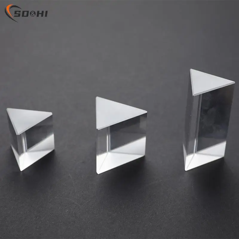 1pc Triangular Prism Rainbow Prism Crystal Glass Photographic Color Physics Children's Light Experiment