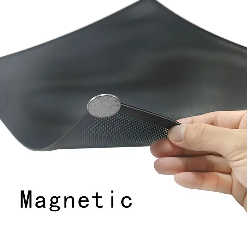 120x120mm/140x140mm quadro magnético filtro de poeira à prova de poeira pvc malha net capa guarda para casa chassi pc computador caso ventilador refrigeração