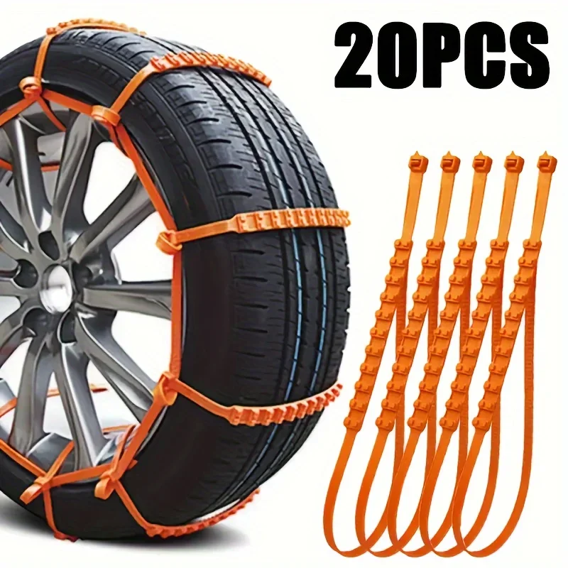 5/10/20Pcs Anti Skid Snow Chains Car Winter Tire Wheels Chain Winter Outdoor Snow Tire Emergency Anti-Skid Auto Accessories