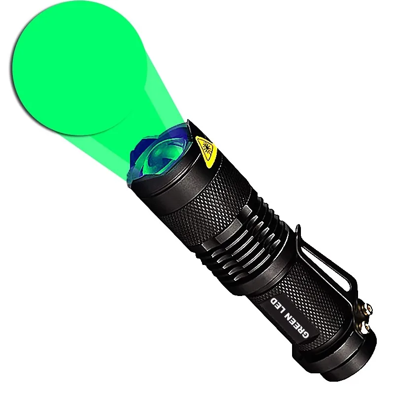 7W 300LM SK-68 1-Modes Mini Light Black Q5 LED Tactical Flashlight Red light, Green light, Blue light, White led light