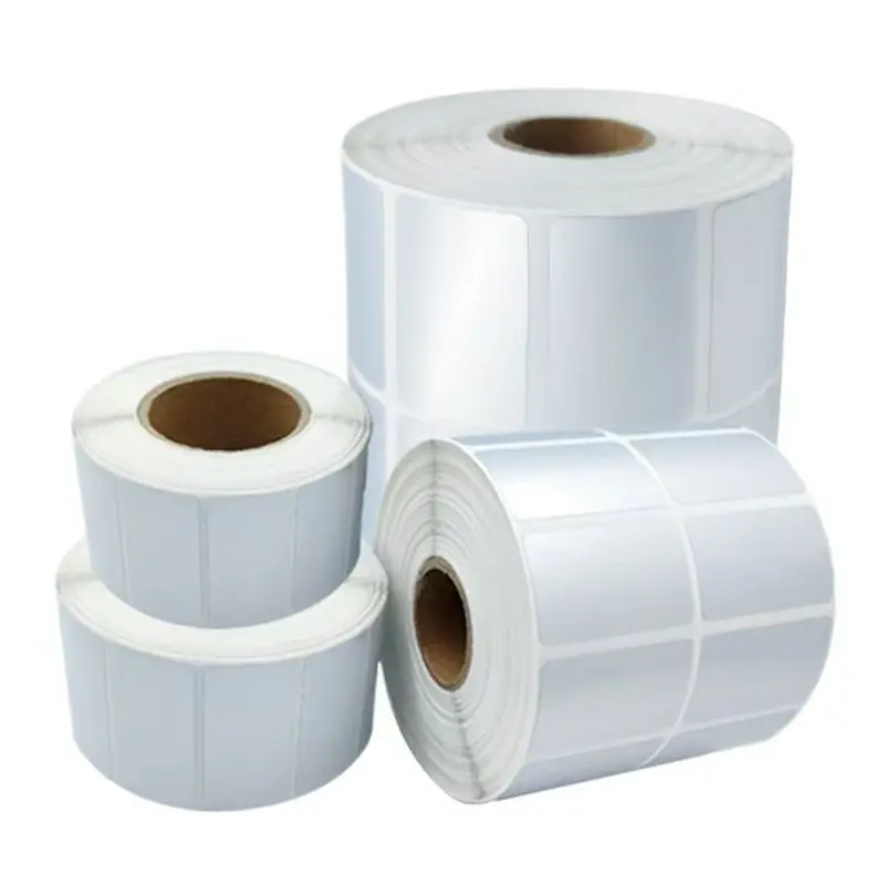 マットシルバーPET合成ビニール粘着ラベルステッカー80mm*50、電子機器用耐引裂印刷ラベル