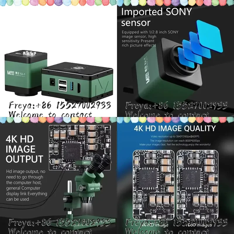 Maant XJ-1 XJ-2 4K UHD 30fps Built-in Imx678 1/1.8sensor H DMI and USB Output Digital Industrial Microscope with C