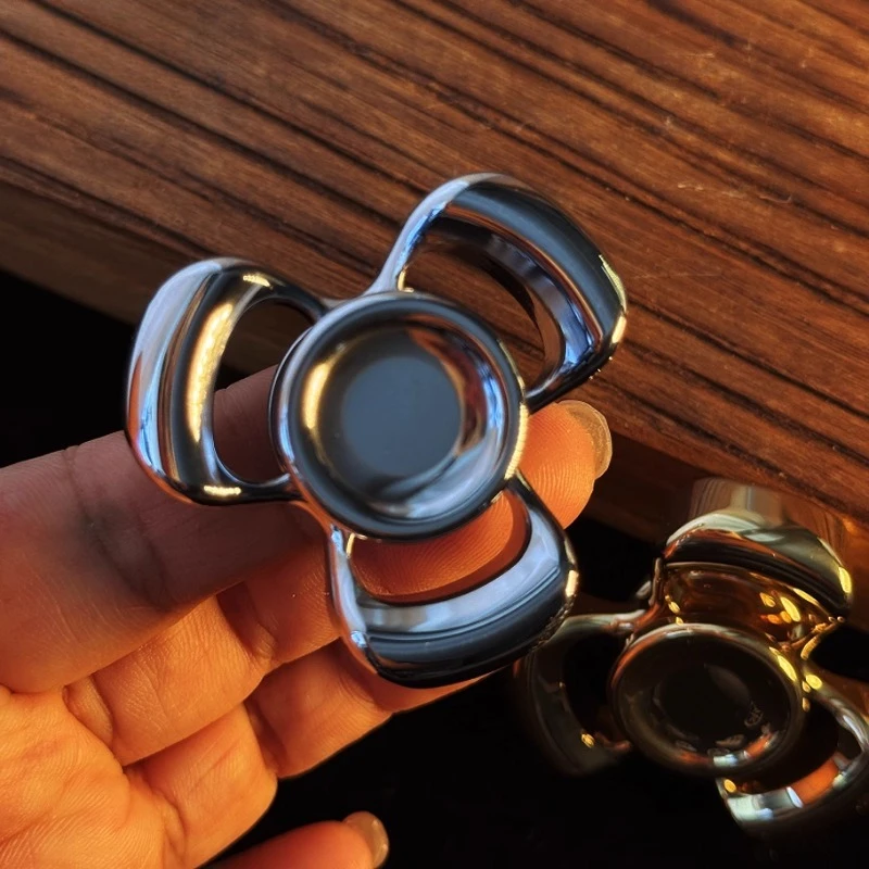 Horizon EDC-messing van drie pagina's gepolijst roestvrij staal gepolijst mechanisch metaal Fidget Spinner decompressiespeelgoed
