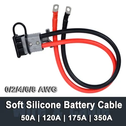 50A/120A/175A/350A connettore rapido per auto a 2pin 0awg 2awg 8awg Set di cavi per batteria con connessione ad alta corrente copertura antipolvere