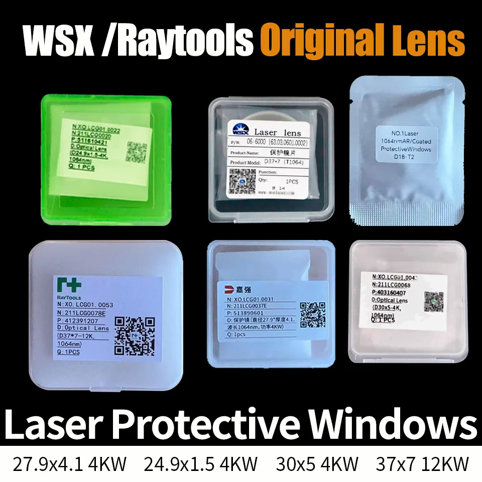 

Eazerboo Raytools оригинальные защитные линзы для лазерных линз 27,9x4,1 для деталей станка для резки волокна, оптическая защита, плавленый кремний