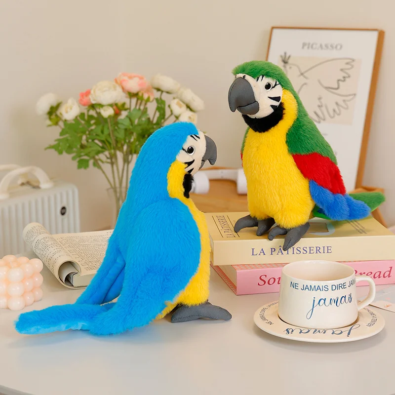 24CM Simulierte Papagei Plüsch Spielzeug Weiche Angefüllte Cartoon Tier Vogel Puppe Nette Sittiche Puppe Beschwichtigen Geschenke – Detail 12
