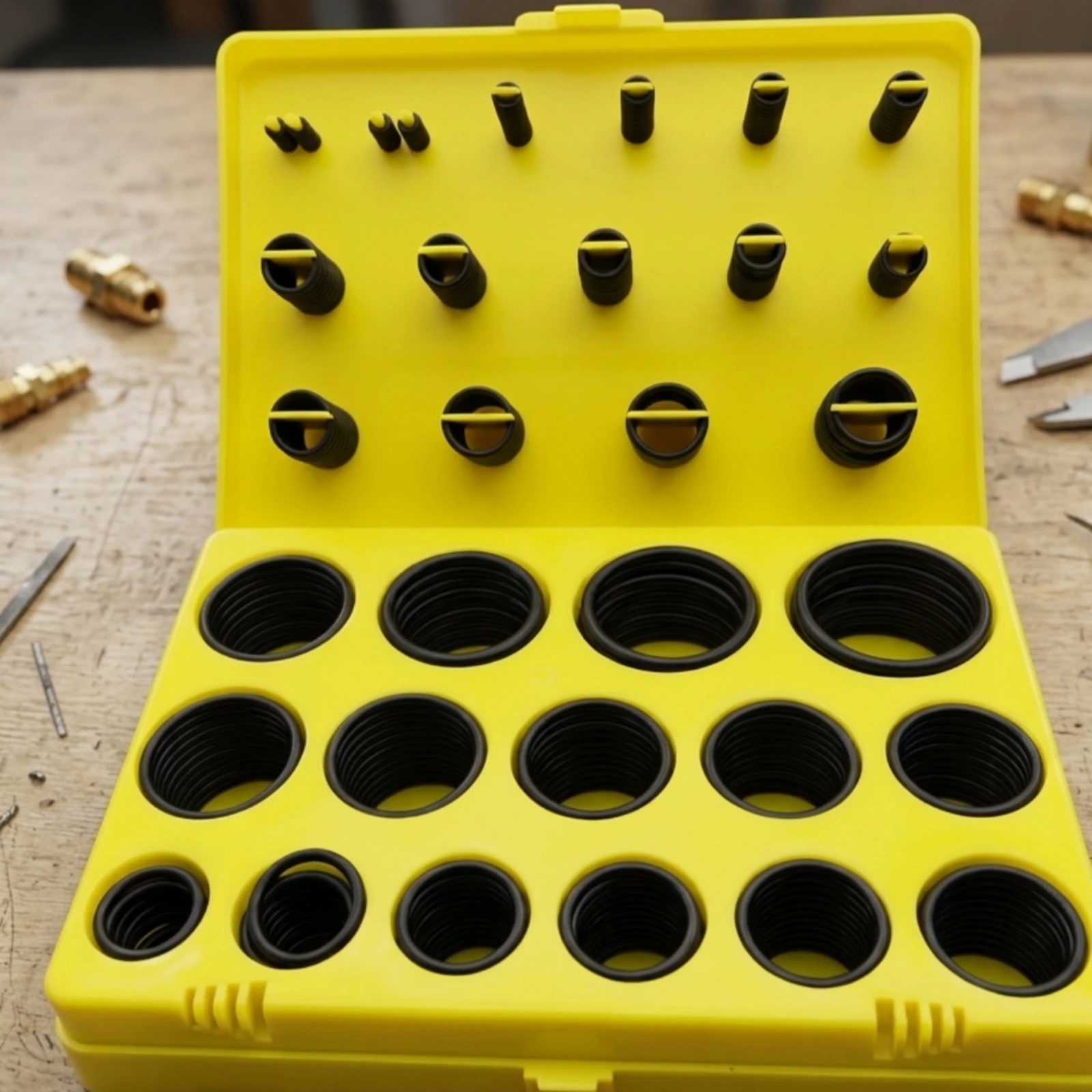 Afbeelding 4: O-Seal Assortimentset met opbergkoffer Buna-O-Seal Kit met opbergkoffer Zwart Waterdicht voor monteurs, machineherstel