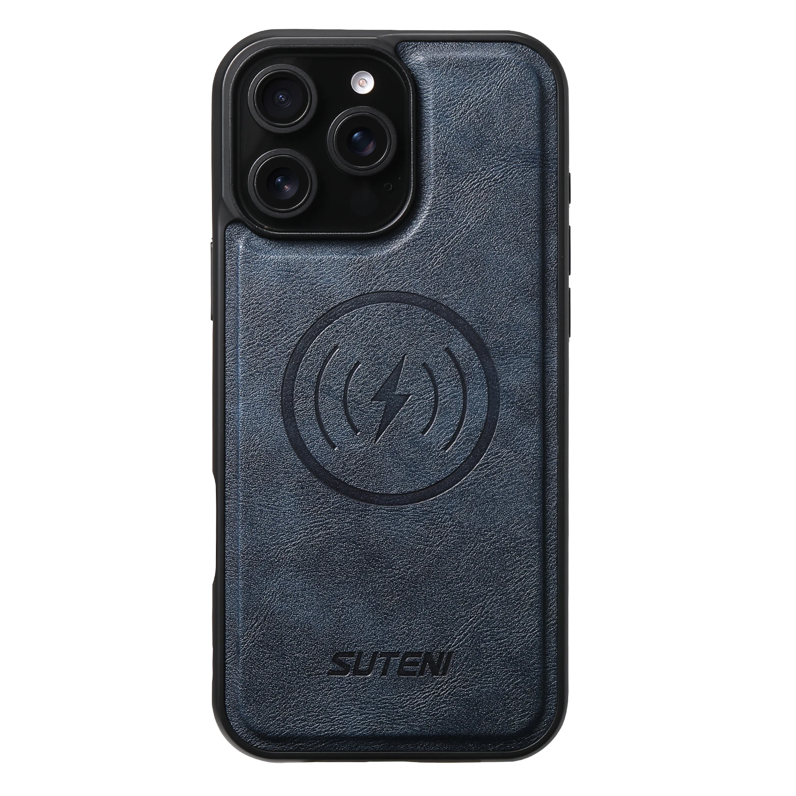 SUTENI Mattierte Kunstleder-Handyhülle mit Magnet und kabelloser Ladefunktion für iPhone 18 Pro Max 17 Air 16 Plus 15 14 Pro 13 12 – Detail 18