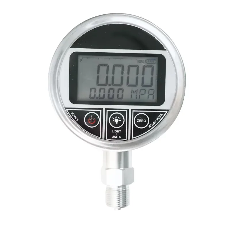 PM550 Hochpräziser Edelstahl 0,05 % FS Intelligentes hydraulisches Öl Wasser Gas Digitales Manometer Vakuummanometer