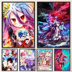 No game No life  Poster Fancy Poster Wall Sticker for Living Room Bar Vintage Decorative Painting Middle