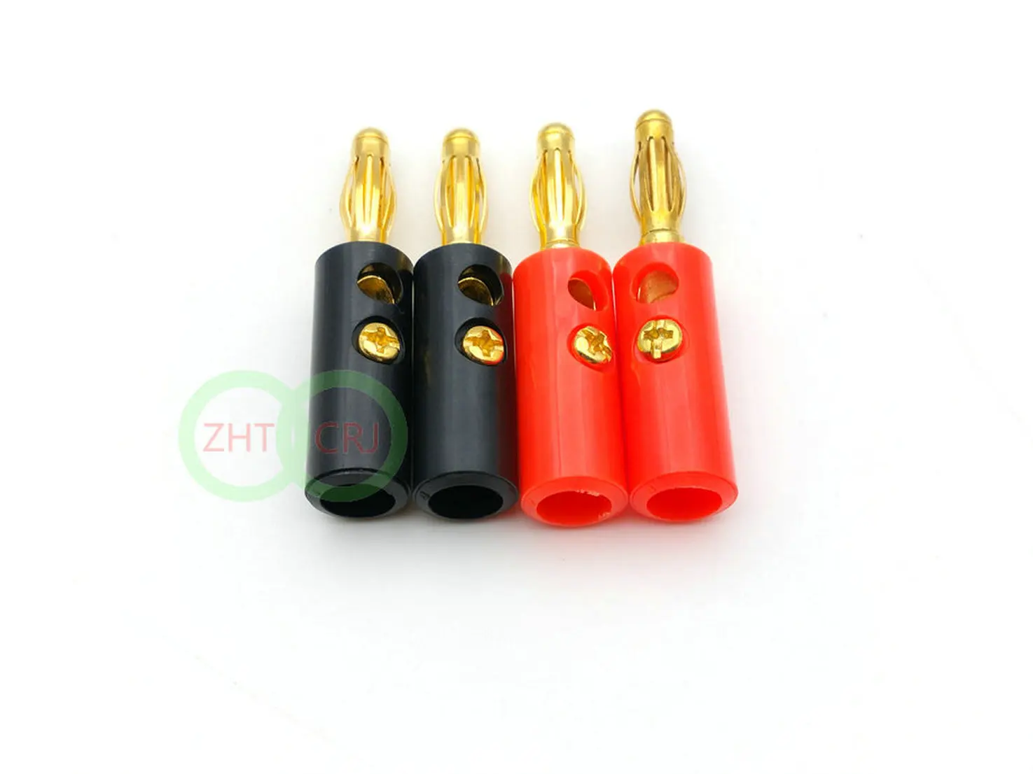 Imagem -02 - Banhado a Ouro mm Banana Plug Conector Preto e Vermelho 1000 Peças