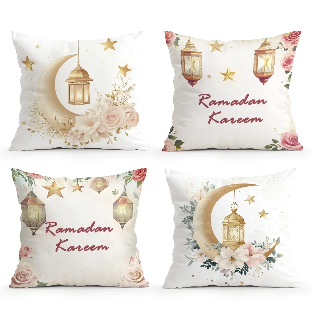Ramadhan festival lantern flowers Cushions Pillowcase Polyester Cushion Cover Throw Pillow Pillowcover Home Car Sofa Decor