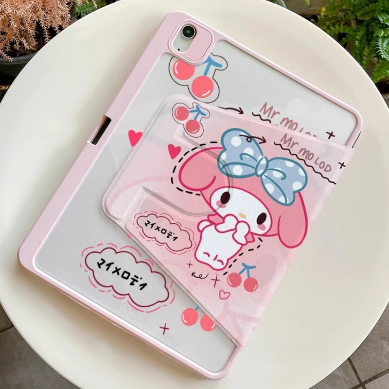 

Для IPad A16 11th Pro 11 дюймов 720 ° Поворотный чехол 10-го поколения 10,9 дюйма Air5 Sanrio Melody Case 9th 8th 10,2 дюйма Mini6 7 Защитный чехол