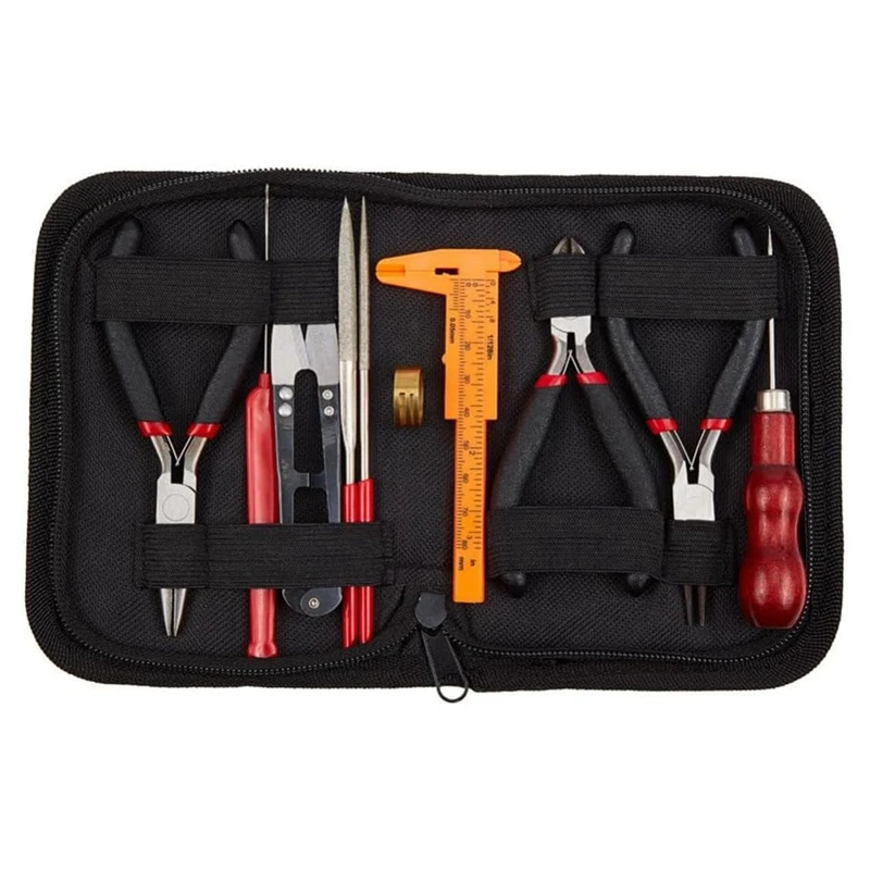 10Pcs DIY Jewelry Tool Sets With Pliers Rings Vernier Caliper Jewelry Making Supplies Kit With Jewelry Tools