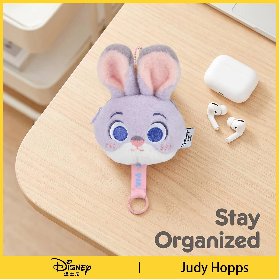 

Potdemiel Disney Zootopia Judy Hopps Stuffed Plush Keychain Bunny Rabbit Doll Coin Purse Bag Charm Key Chain Collectible Gift