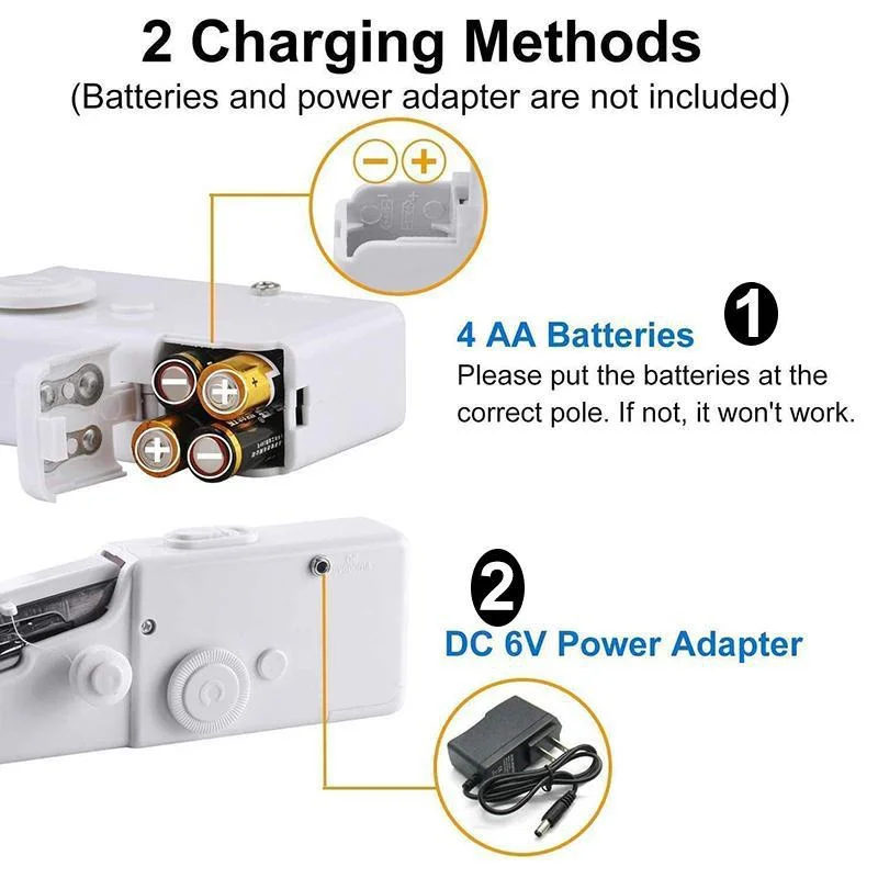 26Pcs Handheld Sewing Machine Set Portable Mini Sewing Machine Electric Stich Tool For Fabric Clothing