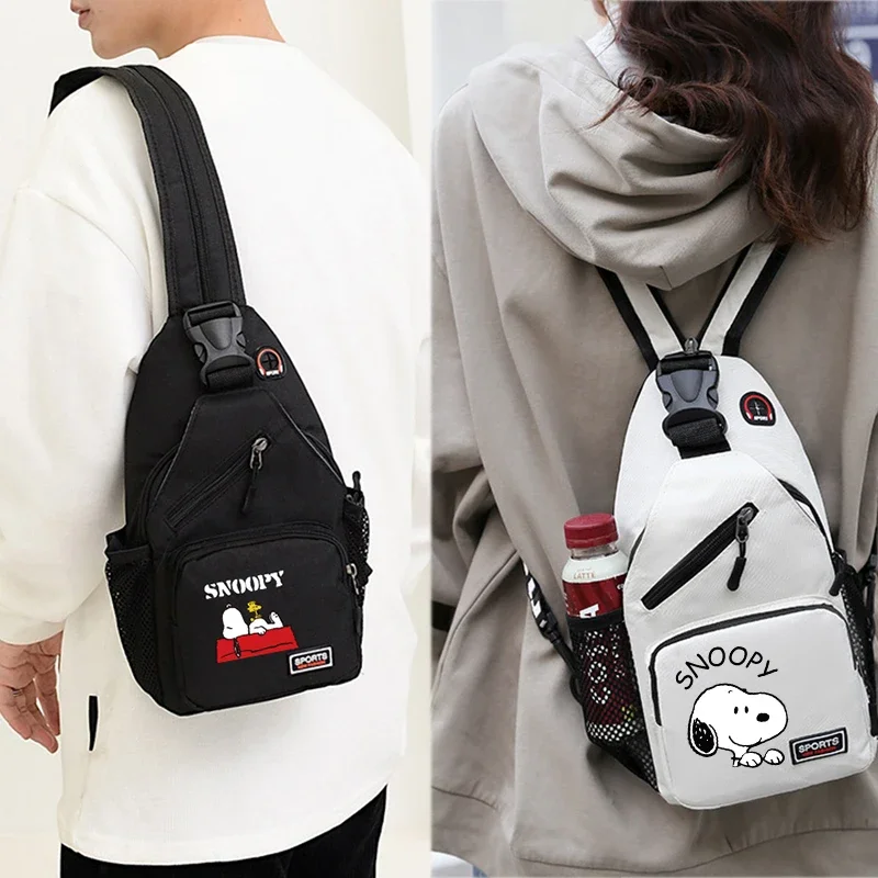 Snoopy Bag Chest Pack donna uomo versione coreana borsa a tracolla Outdoor bambini sport Casual Sling Backpack Trend Gifts