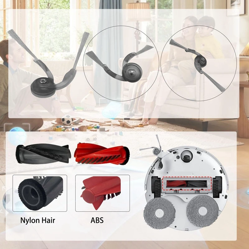 สําหรับ Roborock Qrevo Curv อะไหล่อุปกรณ์เสริม Hepa Filter Mop ผ้าถุงเก็บฝุ่นหลักแปรงด้านข้าง