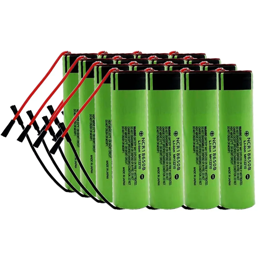 MKEPA 1-20pcs 100% Original 18650 battery 3400mah 3.7v lithium battery NCR18650B Suitable for flashlight battery +DIY wire