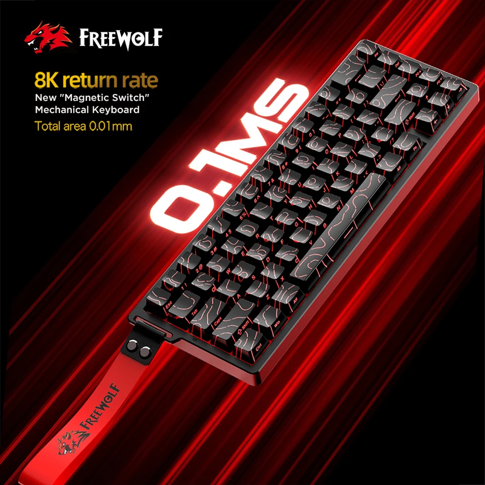 FREEWOLF F68/F68PRO 8K Customs Mechanical Keyboard,Magnetic Switch