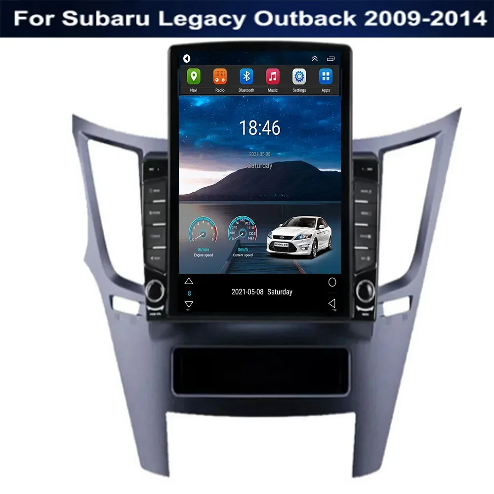 2Din Android 14.0 Car Radio Multimedia For Subaru Outback Impreza Legacy 2009-2014 Left drive Carplay Stereos GPS Tesla style
