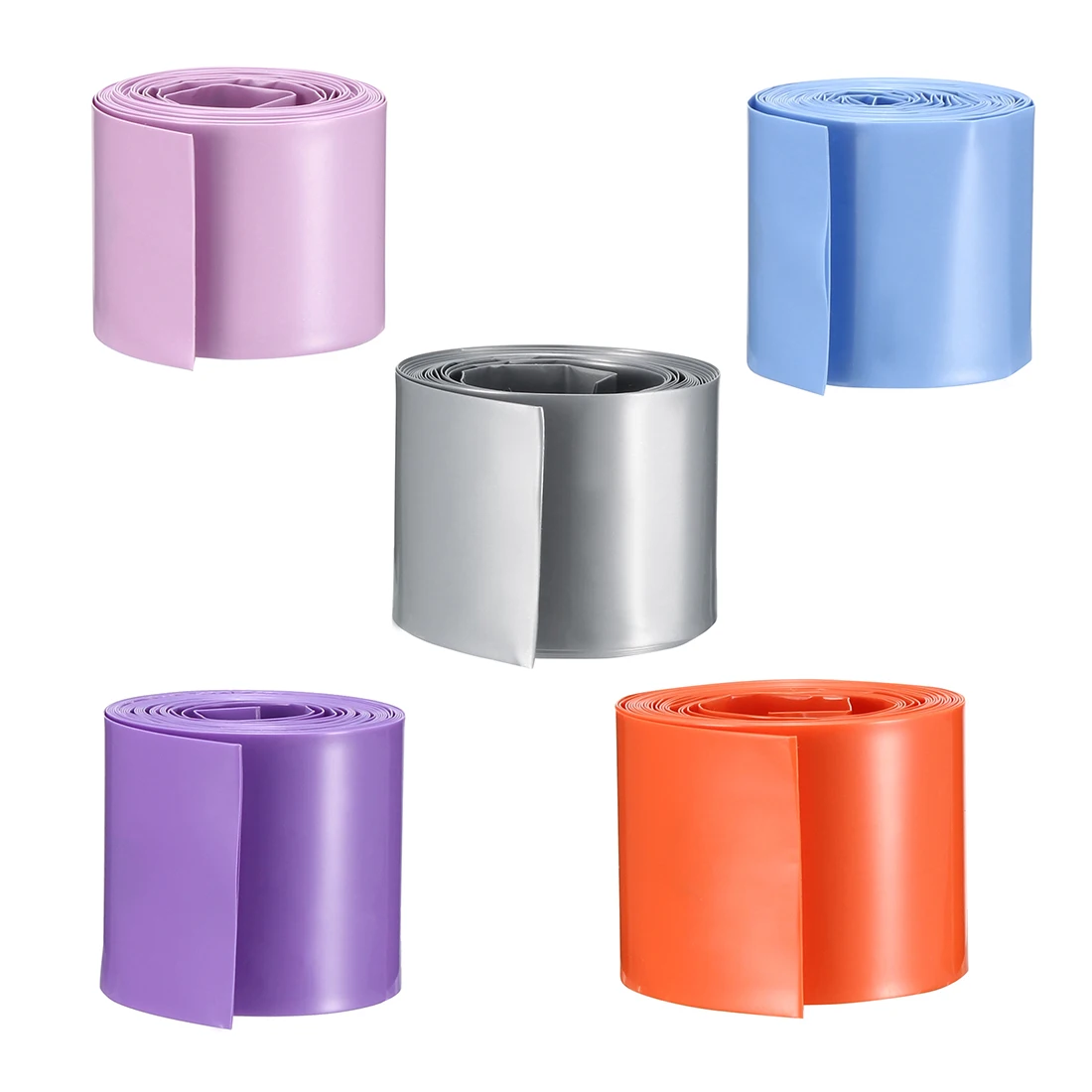 

2/5Meters Battery Wrap PVC Heat Shrink Tubing 29.5-65mm Flat Width Good Insulation Heat Shrinkable Tube Wraps for Battery Pack