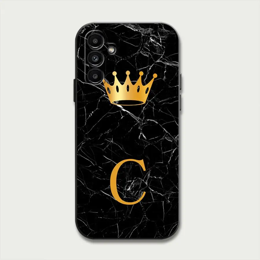 Phone Case for Motorola Moto Eage 30 Lite 20 40 Pro G9 Power G9 Play One Funsion Plus Black Marble Crown Letter Black Soft Cove