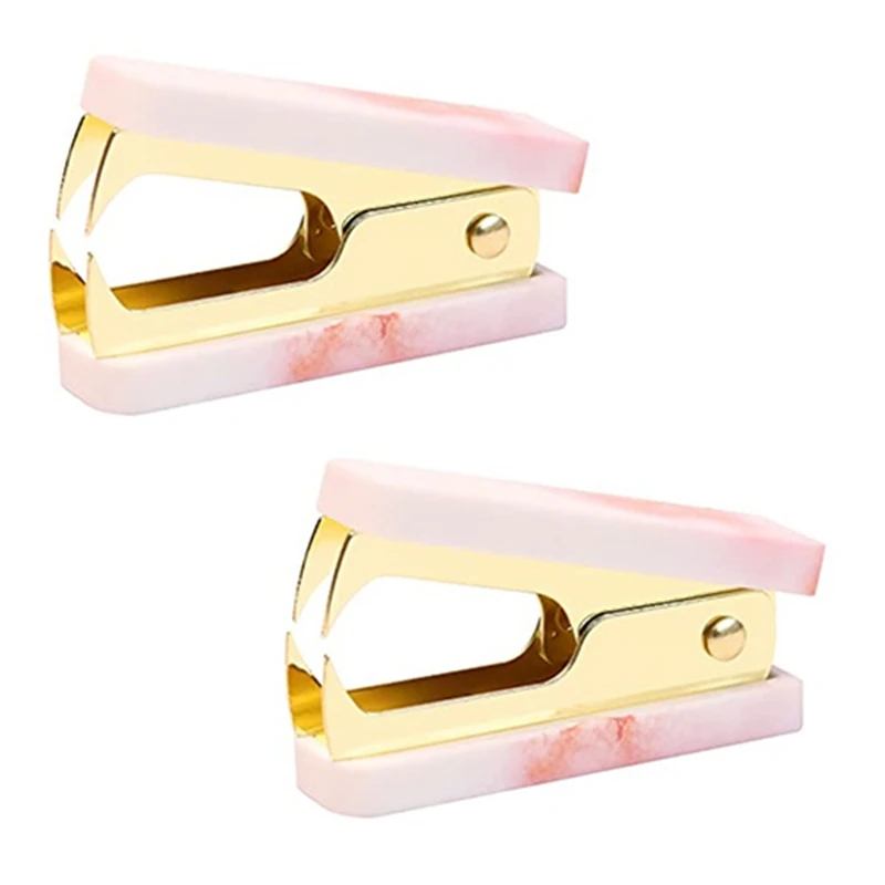 2 Pcs Staple Remover Marble Staple Remover Tool Portable Staple Puller With Lock Office Desk Organizers And Accessories Pink